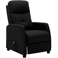 Masážní polohovací křeslo černé textil - Massage Chair