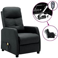 Elektrické masážní polohovací křeslo tmavě šedé textil - Massage Chair