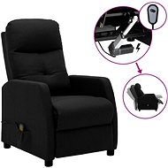 Elektrické masážní polohovací křeslo černé textil - Massage Chair