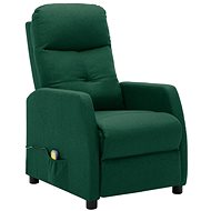 Elektrické masážní polohovací křeslo tmavě zelené textil - Massage Chair
