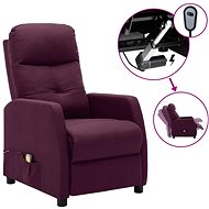 Elektrické masážní polohovací křeslo fialové textil - Massage Chair