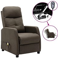 Elektrické masážní polohovací křeslo taupe textil - Massage Chair