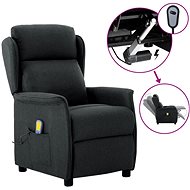 Elektrické masážní polohovací křeslo tmavě šedé textil - Massage Chair