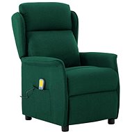 Elektrické masážní polohovací křeslo tmavě zelené textil - Massage Chair