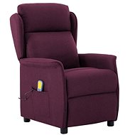 Elektrické masážní polohovací křeslo fialové textil - Massage Chair