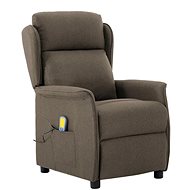 Elektrické masážní polohovací křeslo taupe textil - Massage Chair