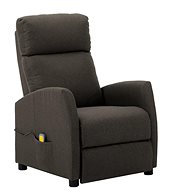 Elektrické masážní polohovací křeslo taupe textil - Massage Chair