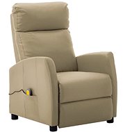 Elektrické masážní polohovací křeslo cappuccino umělá kůže - Massage Chair