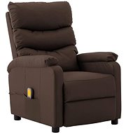 Elektrické masážní polohovací křeslo hnědé umělá kůže - Massage Chair