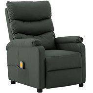 Elektrické masážní polohovací křeslo šedé umělá kůže - Massage Chair