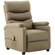 Elektrické masážní polohovací křeslo cappuccino umělá kůže - Massage Chair