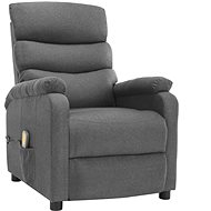 Elektrické masážní polohovací křeslo světle šedé textil - Massage Chair