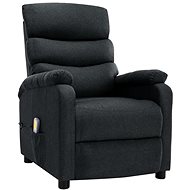Elektrické masážní polohovací křeslo tmavě šedé textil - Massage Chair