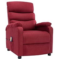 Elektrické masážní křeslo vínové textil - Massage Chair
