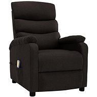 Elektrické masážní polohovací křeslo tmavě hnědé textil - Massage Chair