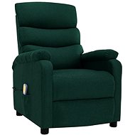 Elektrické masážní polohovací křeslo tmavě zelené textil - Massage Chair