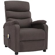 Elektrické masážní polohovací křeslo taupe textil - Massage Chair