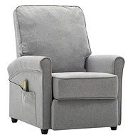 Elektrické masážní polohovací křeslo světle šedé textil - Massage Chair