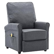 Elektrické masážní polohovací křeslo tmavě šedé textil - Massage Chair