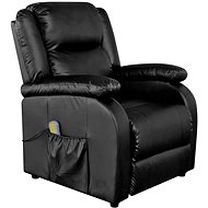 Elektrické masážní křeslo černé umělá kůže - Massage Chair