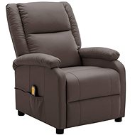 Elektrické masážní polohovací křeslo hnědé umělá kůže - Massage Chair