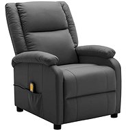 Elektrické masážní polohovací křeslo antracitové umělá kůže - Massage Chair
