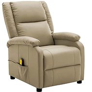 Elektrické masážní polohovací křeslo cappuccino umělá kůže - Massage Chair