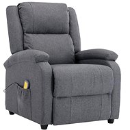 Elektrické masážní polohovací křeslo tmavě šedé textil - Massage Chair