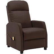 Elektrické masážní polohovací křeslo hnědé umělá kůže - Massage Chair