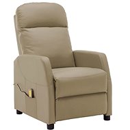 Elektrické masážní polohovací křeslo cappuccino umělá kůže - Massage Chair