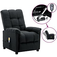 Elektrické masážní polohovací křeslo tmavě šedé textil - Massage Chair