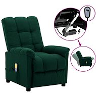 Elektrické masážní polohovací křeslo tmavě zelené textil - Massage Chair
