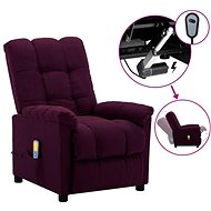 Elektrické masážní polohovací křeslo fialové textil - Massage Chair