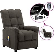 Elektrické masážní polohovací křeslo taupe textil - Massage Chair