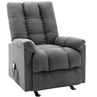 Elektrické masážní polohovací křeslo světle šedé textil - Massage Chair