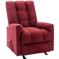 Elektrické masážní polohovací křeslo vínové textil - Massage Chair