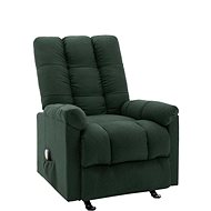 Elektrické masážní polohovací křeslo tmavě zelené textil - Massage Chair