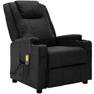 Elektrické masážní polohovací křeslo černé umělá kůže - Massage Chair