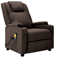 Elektrické masážní polohovací křeslo hnědé umělá kůže - Massage Chair