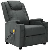 Elektrické masážní polohovací křeslo antracitové umělá kůže - Massage Chair