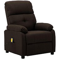 Elektrické masážní polohovací křeslo tmavě hnědé textil - Massage Chair
