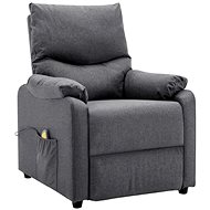 Elektrické masážní polohovací křeslo tmavě šedé textil - Massage Chair