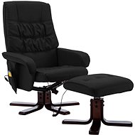 Masážní polohovací křeslo s podnožkou černé umělá kůže - Massage Chair