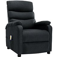 Masážní polohovací křeslo tmavě šedé textil - Massage Chair