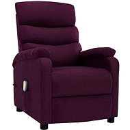 Masážní polohovací křeslo fialové textil - Massage Chair