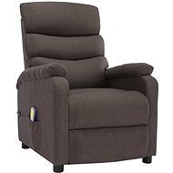 Masážní polohovací křeslo taupe textil - Massage Chair