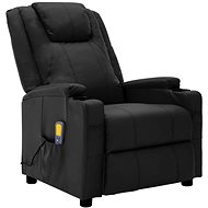 Massage reclining chair black artificial leather - Massage Chair