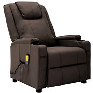 Massage reclining chair brown artificial leather - Massage Chair