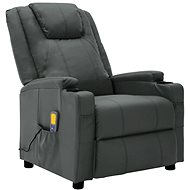 Massage recliner anthracite artificial leather - Massage Chair