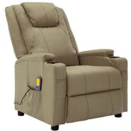 Massage recliner cappuccino artificial leather - Massage Chair